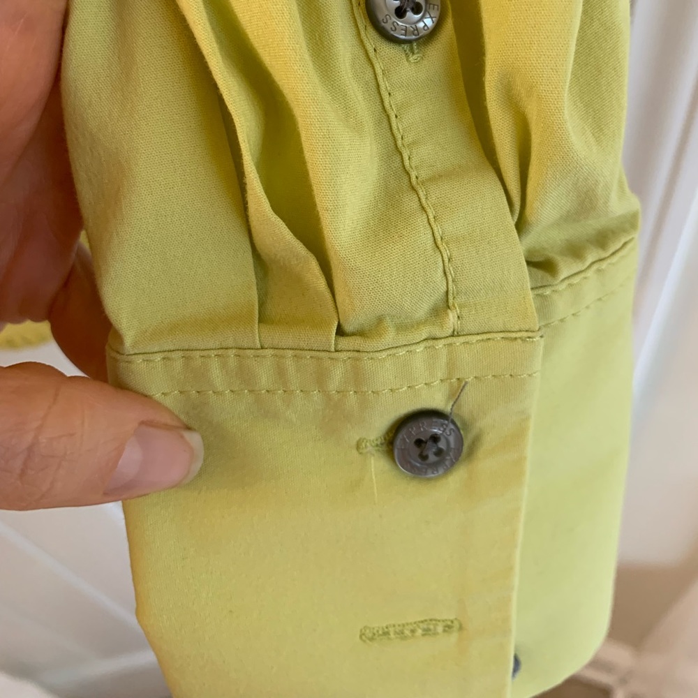 Express Design Studio Lime Green Button-Down Shirt - image 4